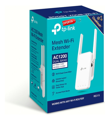 Re315 Extensor De Rango Wi-fi En Malla Ac1200 Tp-link