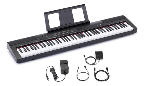 Amazon Basics Piano Digital De 88 Teclas Con Pedal De Soste.