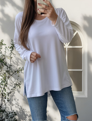 Camisetas Remeras Manga Larga Mujer Oversize