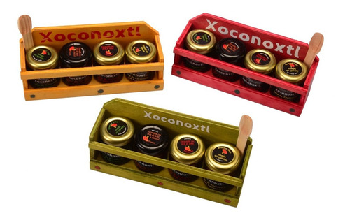 Salsa De Xoconostle Mini Con Especiero De Madera Xoconoxtl