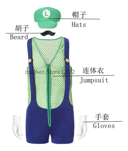 Set De Disfraz De Hermano Con Gorra, Barba Y Guantes – Accesorios Divertidos Para Halloween Y Fiestas Temáticas