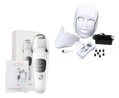 Combo Mascara Led 7 Colores Cuello+peeling Ultrasonido