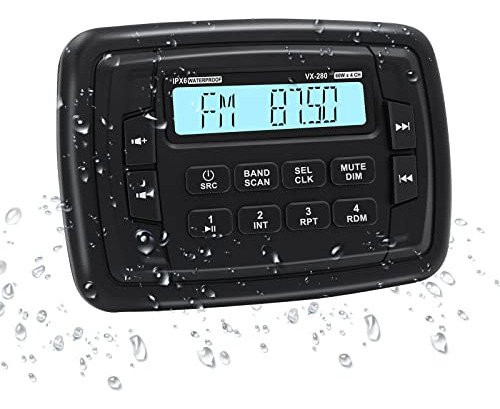 Vx-280 Radio Marina Resistente Al Agua Bluetooth Recept...