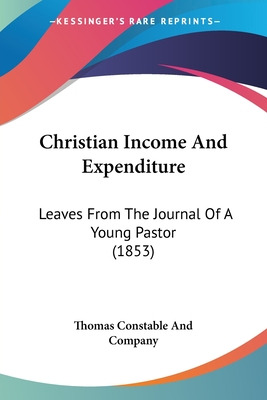 Libro Christian Income And Expenditure: Leaves From The J...