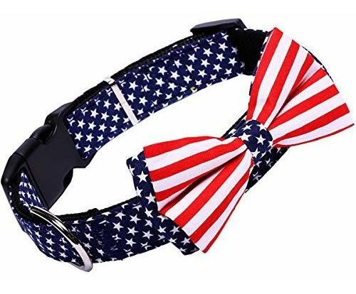 H-shero American Flag Bowtie Dog Collar En 3 2zzrl
