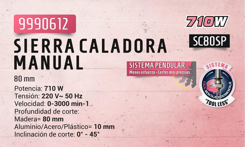 Sierra Caladora Manual 710w 80mm Pink Power By Dowen Pagio