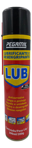Spray Anticorrosivo Lub - Pegamil - Desengripante - 300ml