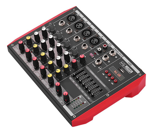 Mesa De Mezclas Para Live Mixer Portátil D6 Bt 6 Canales