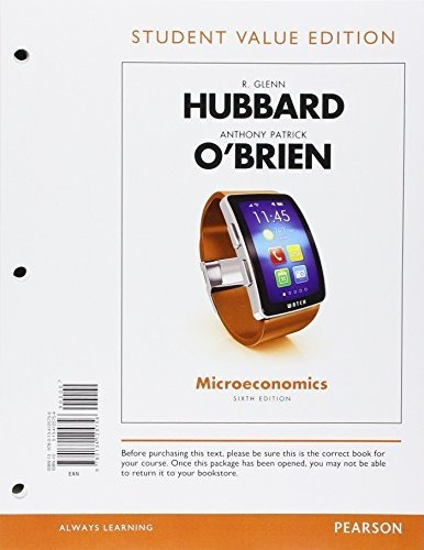 Book : Microeconomics, Student Value Edition - Hubbard,...