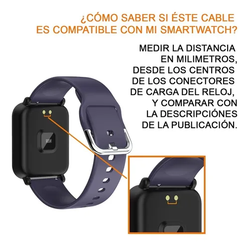 Cargador Para Reloj T600 Ld5 T500 X7 A Usb Pinza Smartwatch