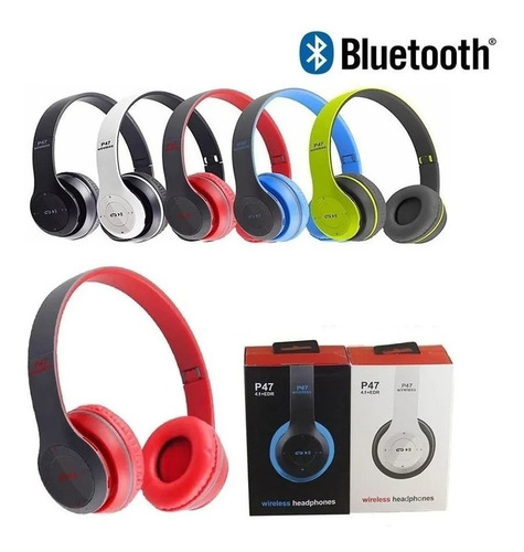 Imagen 2 de 2 de Audífonos Inalámbricos Bluetooth P47 Sd/fm
