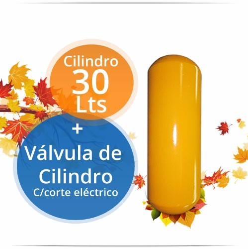 Cilindro De Gnc 30lts + Valvula De Cilindro Con Corte Electr