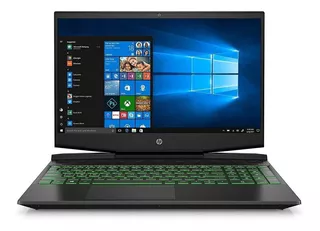 Laptop gamer HP Pavilion Gaming 15-dk0005la negra 15.6", Intel Core i7 9750H 8GB de RAM 256GB SSD, NVIDIA GeForce GTX 1050 1920x1080px Windows 10 Home
