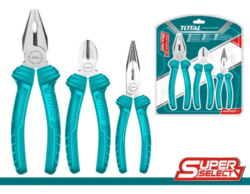 Set De Alicate Combinado 7'', 6'', 6'' Total Tools Tht1k0311