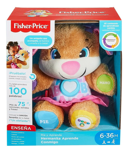 Fisher-price Peluche Interactivo Hermanita Aprende Conmigo Rosa