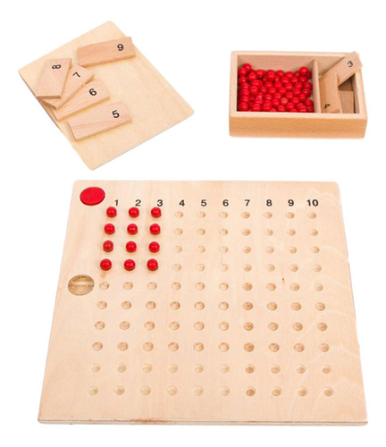 Material De Matemáticas Montessori En Caja Multiplicación