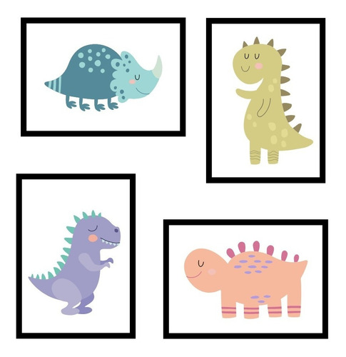 Cuadro Decoración Diseño Dinosaurios Niños