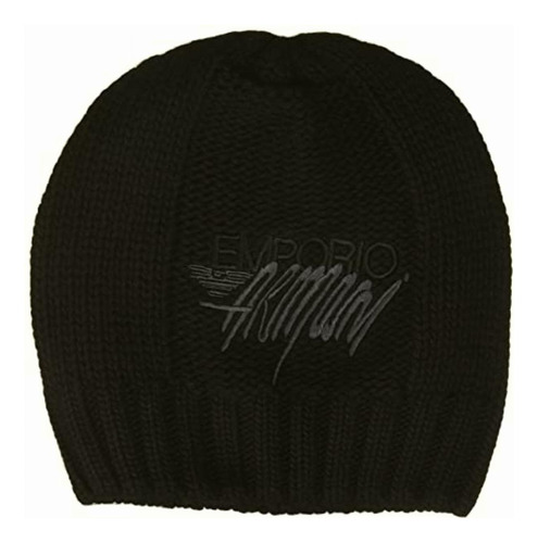 Emporio Armani Gorro De Punto Para Mujer, Nero, M