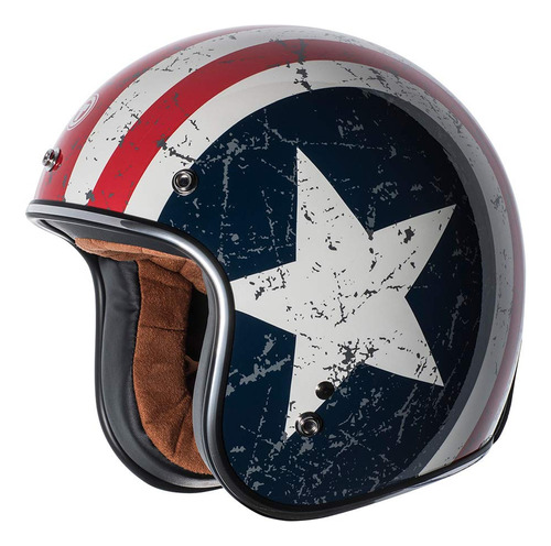 Torc T50 Route 66 Lucky 13 - Casco Abierto Con Graficos Cran