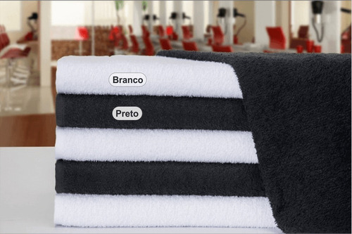 Kit 50 Toalhas De Rosto Para Salão De Beleza Barbearia Hotel Blanca