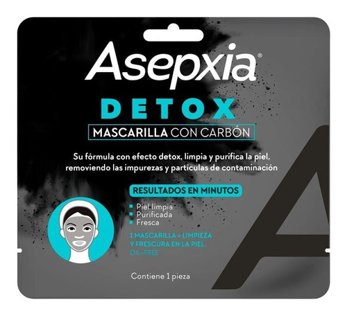 Asepxia Mascarilla Detox Con Carbón X 1 Unidad