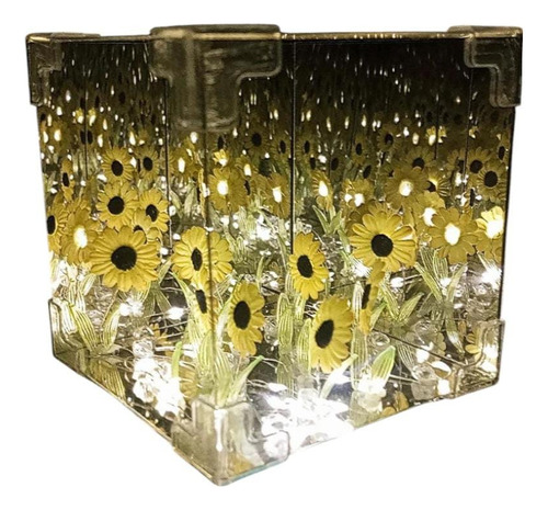Lampara Decorativa Girasoles Infinitos A Pila Para Armar Girasoles