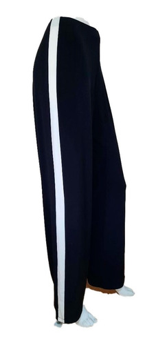 Pantalón Anchos Con Franjas Laterales Regular Talla M Alfani