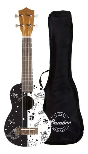 Ukelele Bamboo Bu-21-galactica Soprano Color Blanco