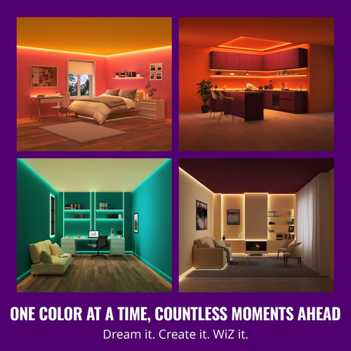 Wiz - Bundle - Rgb Led Strip 15m Más 2 Bulbos De Color A19 A