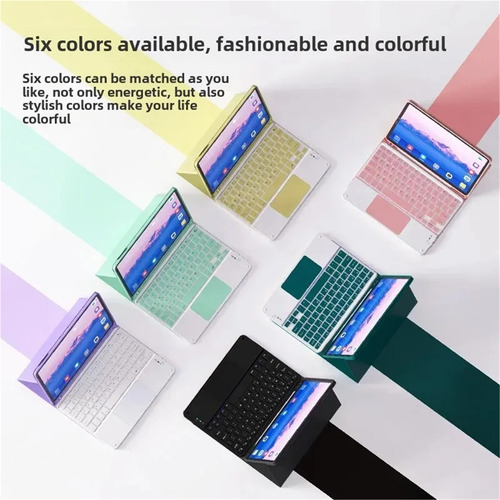 Teclado Bluetooth For Tableta Con Carga Inalámbrica,