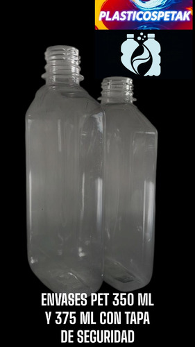 Envases Pet 350 Ml Y 375 Ml Con Tapa De Seguridad