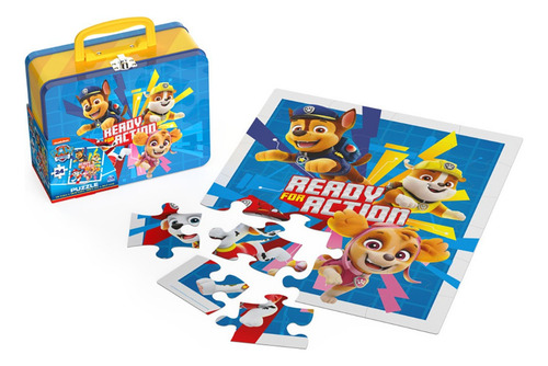 Paw Patrol, Rompecabezas De 24 Piezas En Estuche Con Asa