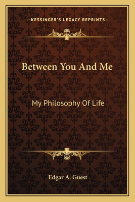Libro Between You And Me: My Philosophy Of Life - Guest, ...