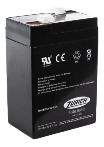 Bateria 6v 4.5ah Juguetes Autos Electricos Luz Emergencia