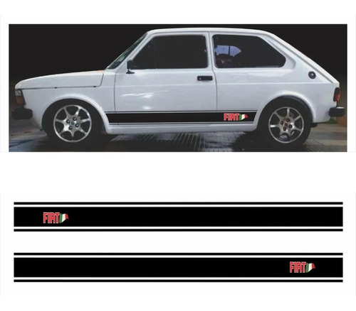 Kit Adesivo Faixa Lateral Compatível Fiat 147 Tuning R683 Cor LATERAL FIAT 147