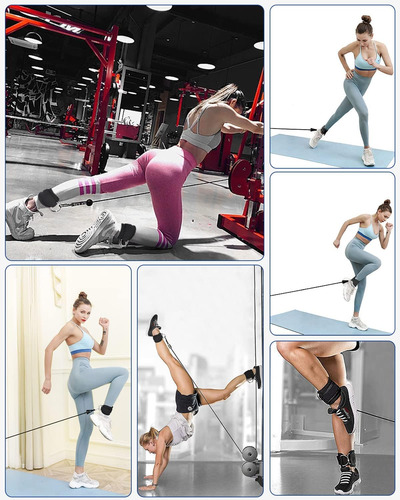 2 Piezas Tobilleras Poleas Gym, Tobillera Para Polea
