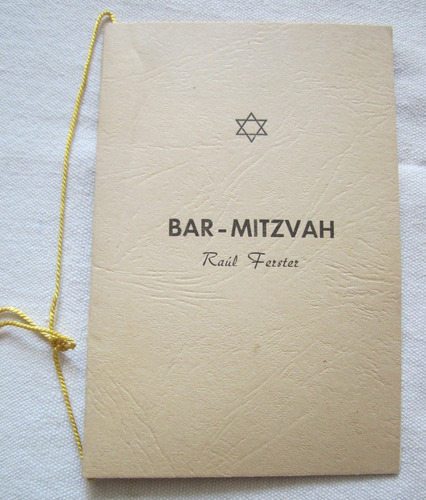 Antigua Invitacion De Bar Mitzvah 1959