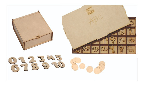 160 Letras C/caja+números 0 Al 9 C/caja+55 Fichitas Redondas