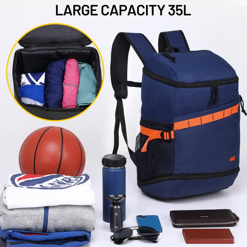 Mier Mochila De Baloncesto Con Compartimento Para Zapatos/pe