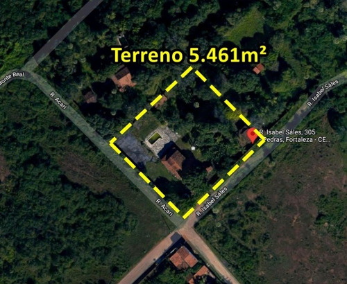 Imagem 2 de 3 de Terreno 5.461m² Com Casa No Bairro Pedras - Terreno A Venda No Bairro Pedras - Fortaleza, Ce - Ve77129