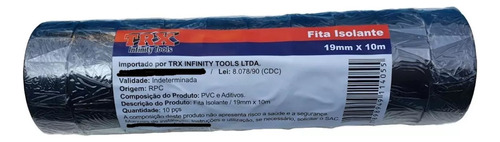 Fitas Isolante Antichama 19mm X 10mts ( Caixa C/ 360 Unid)