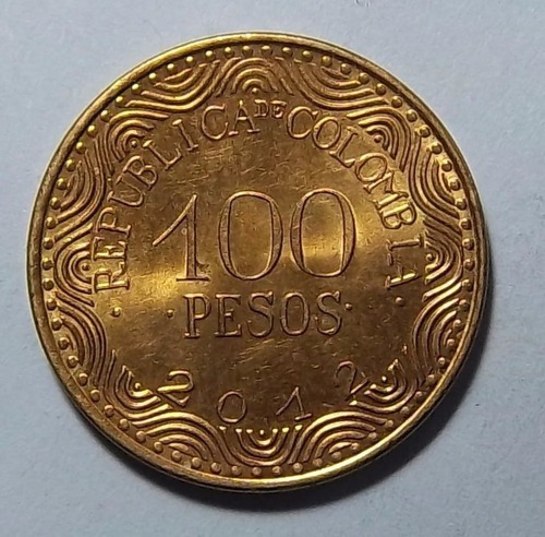 Moneda Colombia 100 Pesos 2012