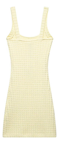 Moda Sin Espalda Con Botones Amarillos Con Willshela Women