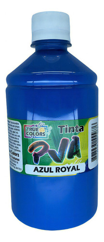 Tinta Pva Para Artesanato Fosca 500ml True Colors Cor Azul Royal