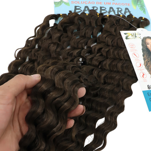 Combo 2 trenzas de ganchillo afro para cabello rizado orgánico orgánico, color chocolate 8