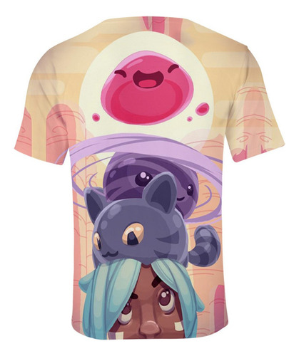 Cc Game Slime Rancher Camiseta Atigrado Y Traje De Limo Rosa