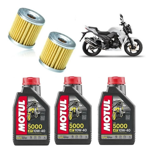 Kit 2 Troca Óleo Next 250 Motul 5000 10w40 Ffc053 Mxx