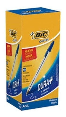 Lapices Bic Punta Media Azul Caja 50 Unidades 