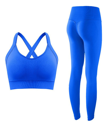 Conjunto De Yoga Sin Costuras De 2 Piezas Ropa De Gimnasia