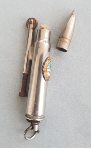 Imagen 3 de 4 de Antiguo Encendedor Bala Escudo Argentina. 55293